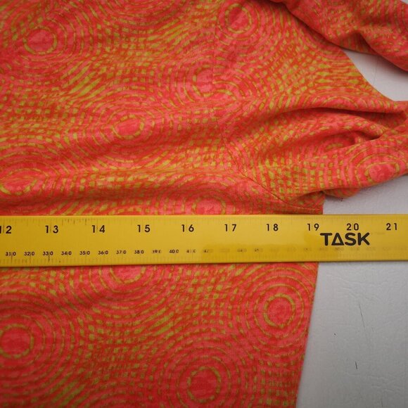 Saucony Ladies Size Large Orange Pink & Lime Green Long Sleeve Athletic Top - Picture 7 of 8